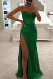 Lutaotie Sexy Solid High Opening Sequined Square Collar Evening Dress Dresses