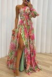 Lutaotie Elegant Floral Slit Evening Dress Dresses