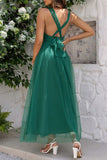 Lutaotie Sexy Formal Solid Hollowed Out Backless Halter Evening Dress Dresses