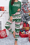 Lutaotie Christmas Printed Two-piece Loungewear