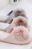 Lutaotie Tassel Ball Home Slippers