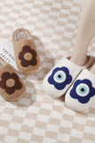 Lutaotie Flower Plush House Slippers