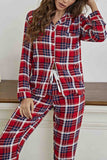 Lutaotie Plaid Lapel Two-Piece Loungewear