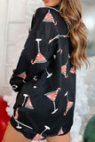 Lutaotie Christmas Satin Printed Loungewear