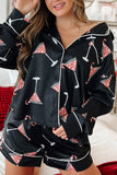 Lutaotie Christmas Satin Printed Loungewear