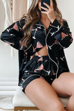 Lutaotie Christmas Satin Printed Loungewear