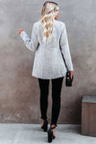 Lutaotie Heather Grey Pocketed Coat