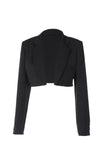 Lutaotie Black Casual Short Blazer