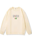 Lutaotie Christmas Letter Graphic Cotton Sweatshirt