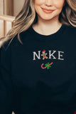 Lutaotie Christmas Letter Graphic Cotton Sweatshirt