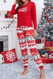 Lutaotie Christmas Printed Two-piece Loungewear