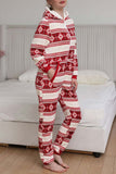 Lutaotie Christmas Printed Zipper Hooded Jumpsuits