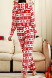 Lutaotie Christmas Printed Zipper Hooded Jumpsuits