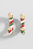 Lutaotie Christmas C-shaped Earrings