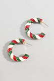 Lutaotie Christmas C-shaped Earrings