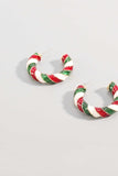 Lutaotie Christmas C-shaped Earrings