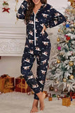 Lutaotie Christmas Hooded Loungewear Jumpsuit