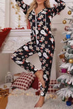 Lutaotie Christmas Hooded Loungewear Jumpsuit