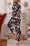 Lutaotie Christmas Hooded Loungewear Jumpsuit