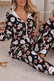 Lutaotie Christmas Hooded Loungewear Jumpsuit