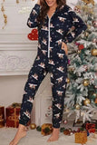 Lutaotie Christmas Hooded Loungewear Jumpsuit