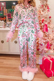 Lutaotie Christmas Printed Fuzzy Parent-child Outfits Loungewear