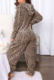 Lutaotie Christmas Printed Plush Hooded Jumpsuits