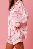 Lutaotie Christmas Satin Printed Loungewear