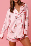 Lutaotie Christmas Satin Printed Loungewear