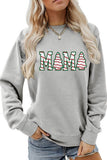 Lutaotie Christmas Tree MAMA Print Sweatshirt