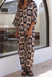 Lutaotie Contrast Printed Shirt Long Pants Suits