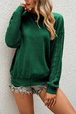 Lutaotie Crew Neck Twisted Long Sleeve Sweater