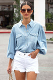 Lutaotie Denim Button Down Top