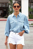 Lutaotie Denim Button Down Top