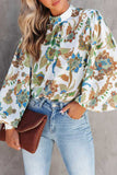 Lutaotie Floral Balloon Sleeve Blouse