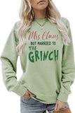 Lutaotie Glitter Mrs Claus Printed Cotton Sweatshirt