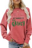 Lutaotie Glitter Mrs Claus Printed Cotton Sweatshirt