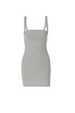 Lutaotie Grey Low Cut Pack Hip Dress