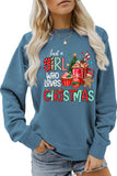 Lutaotie Just A Girl Who Like Christmas Graphic Sweatshirt