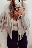 Lutaotie Lapel Tassel Decoration Short Jacket