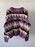 lutaotie Snowdrift Knit Sweater - Mocha Combo