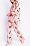 Lutaotie Pink Cat Graphic Cotton Loungewear