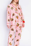 Lutaotie Pink Cat Graphic Cotton Loungewear