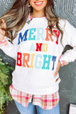 Lutaotie Rainbow Letter Graphic Sweatshirt