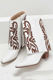 Lutaotie Retro Point-toe Western Boots