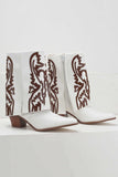 Lutaotie Retro Point-toe Western Boots