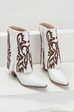 Lutaotie Retro Point-toe Western Boots