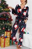 Lutaotie Christmas Printed Hooded Loungewear Jumpsuit