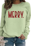 Lutaotie Sequin MERRY Print Sweatshirt