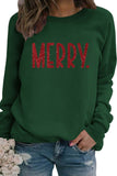 Lutaotie Sequin MERRY Print Sweatshirt